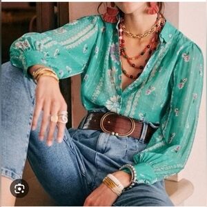 Sezane Tianna Silk Blouse 34